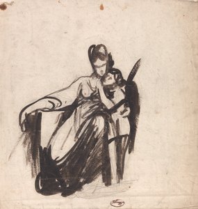 母親と息子 作： George Romney